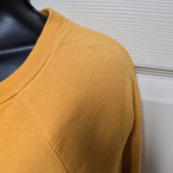 Athleta Womens Sundown Dip Dye Sweatshirt Abyssinian Yellow Sz Med - Picture 7 of 11